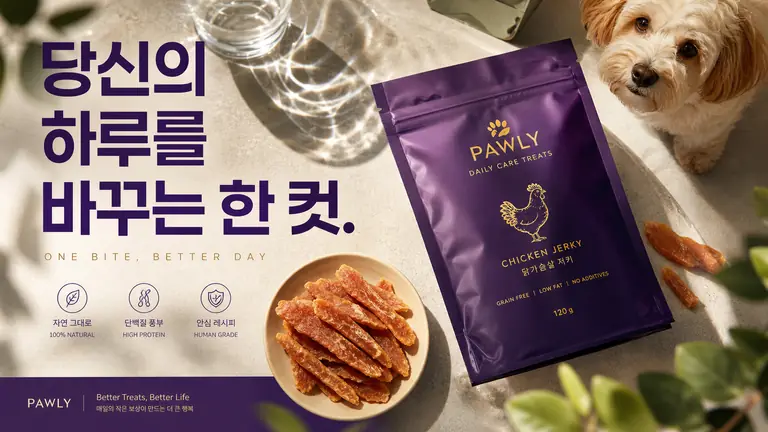 반려동물 치킨 간식 광고