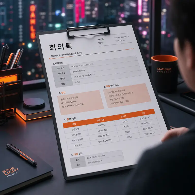 프로젝트 회의록