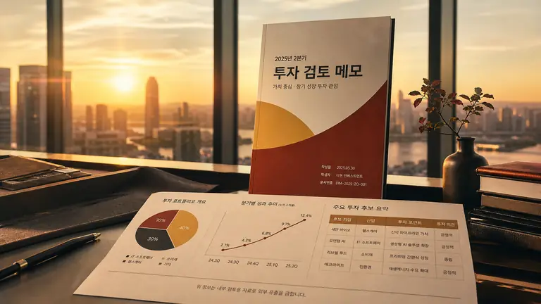 석양 속 투자 보고서