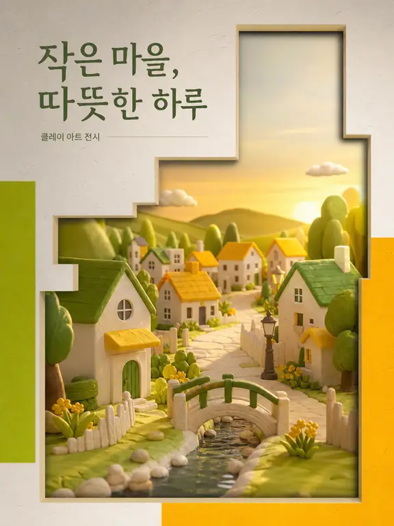 따뜻한 하루 작은 마을