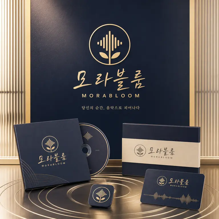 모라블룸 골드 로고