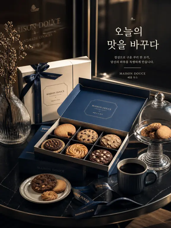 수제 쿠키 선물세트 광고