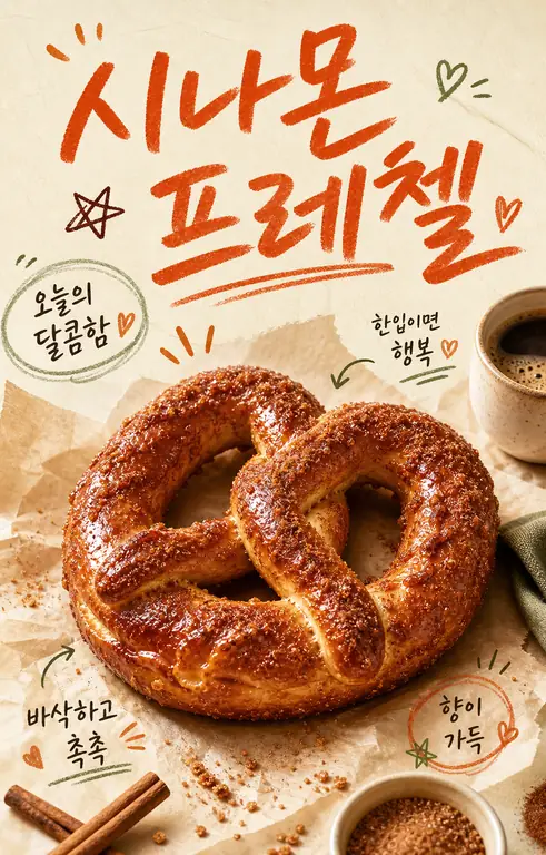 달콤한 시나몬 프레첼