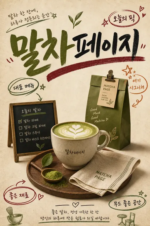 말차페이지 홍보 포스터