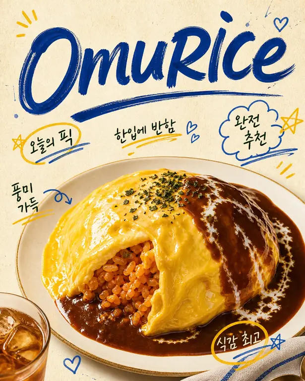 감각적인 오므라이스 포스터
