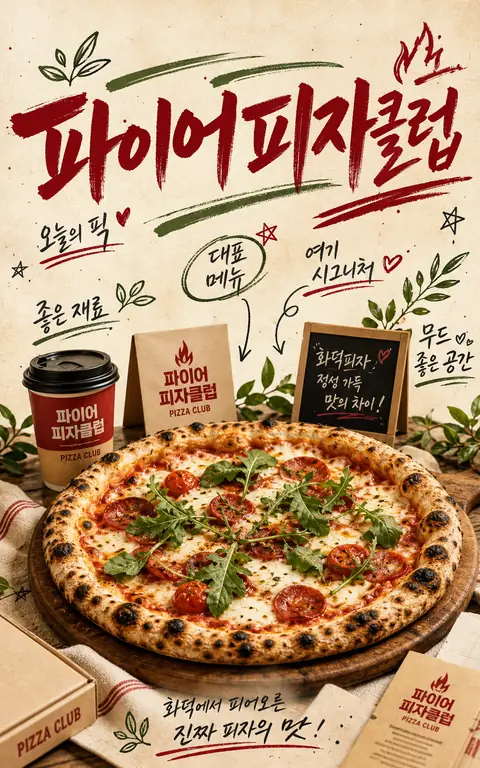 프레시 가든 피자 포스터