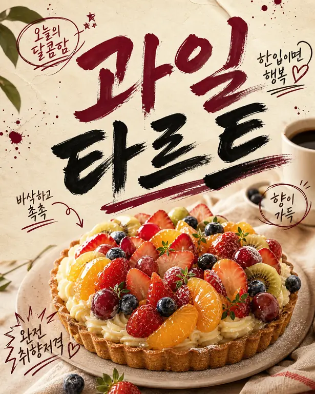 싱싱 과일 타르트 포스터