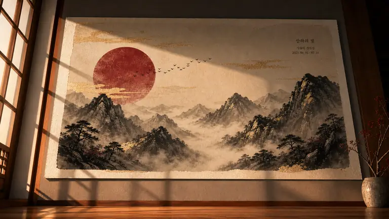 석양 산수화