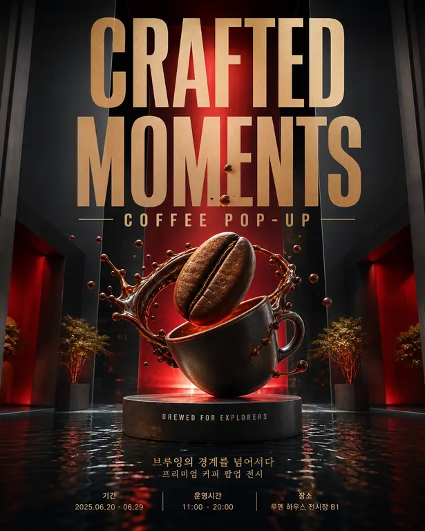 황금빛 커피 순간