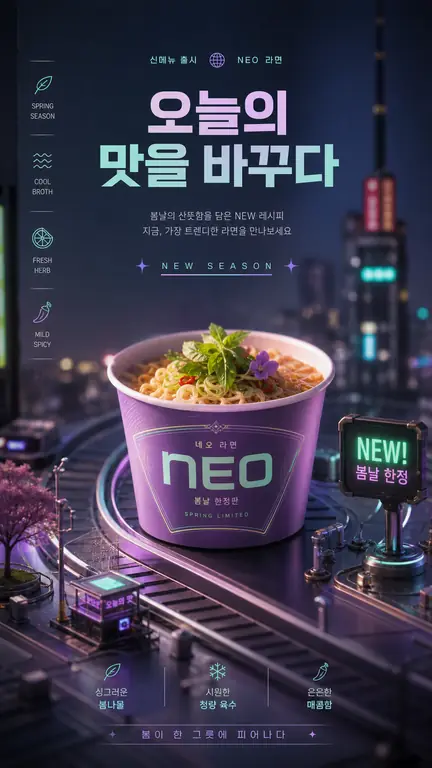네오 봄날 한정판 라면