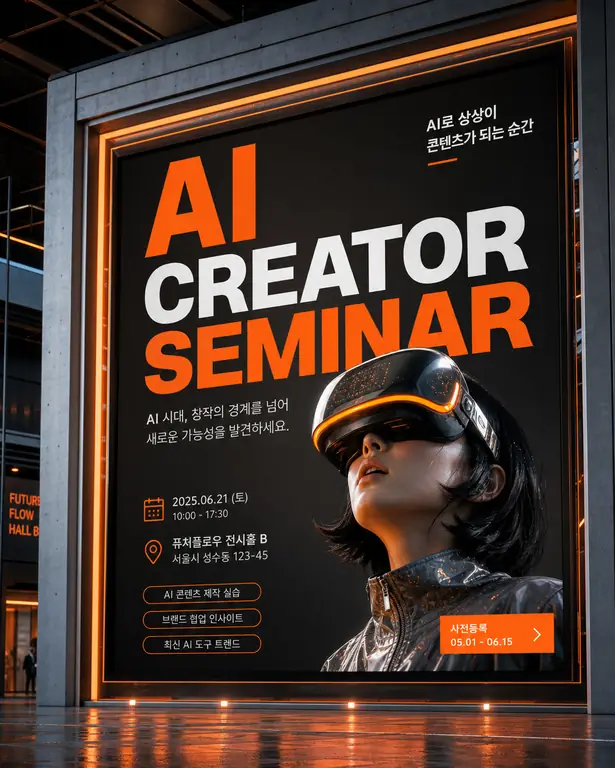 AI 크리에이터 세미나 포스터