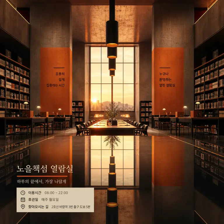 노을책섬 열람실