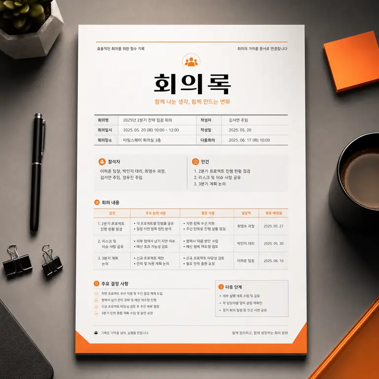회의록 문서