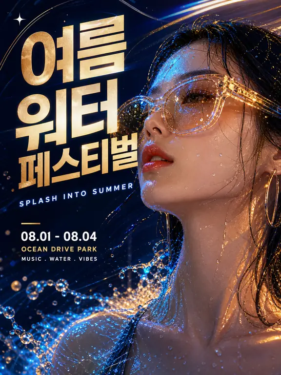 여름 워터 페스티벌 포스터