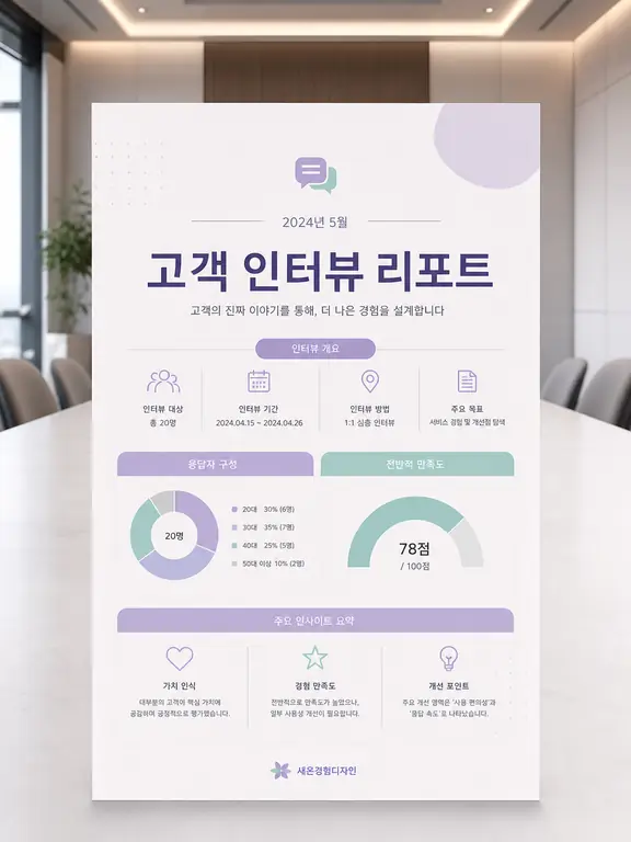 고객 인터뷰 리포트
