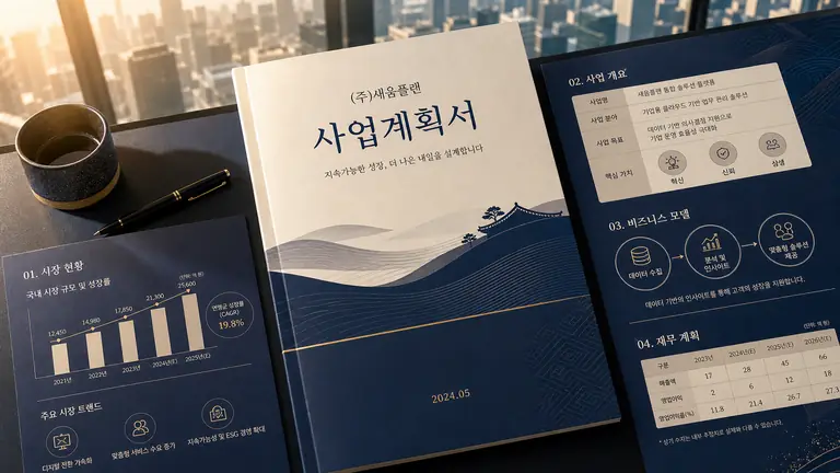고급 사업계획서 표지