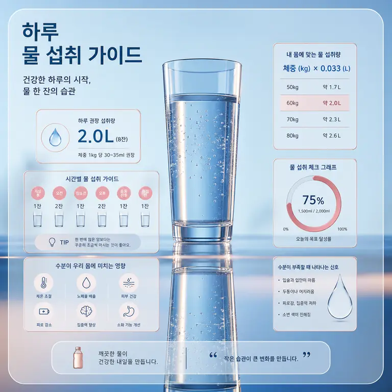 하루 물 섭취 가이드