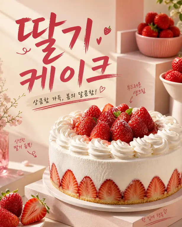 상큼 달콤 딸기 케이크