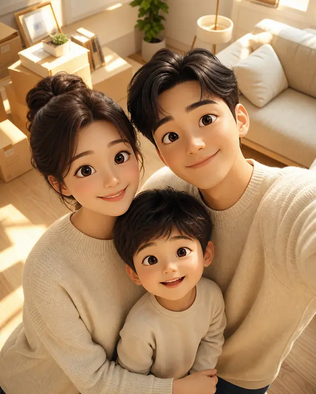 새집 첫 가족사진