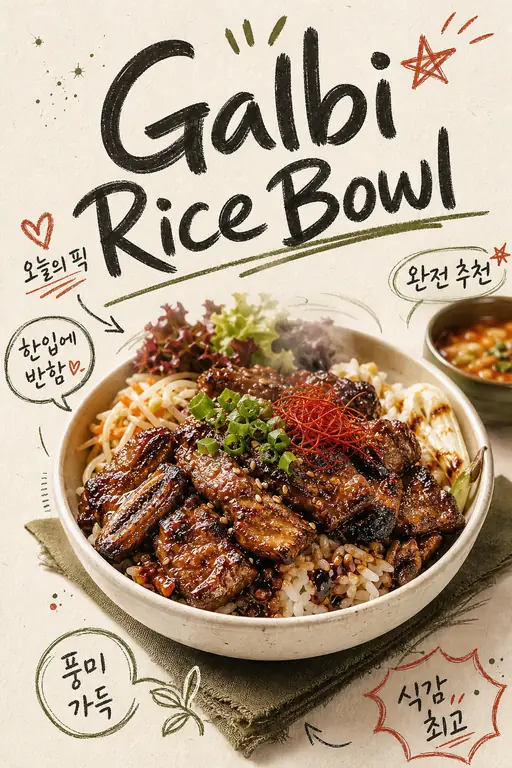 갈비 라이스볼 포스터