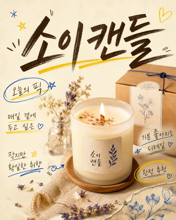 감성 소이캔들 포스터
