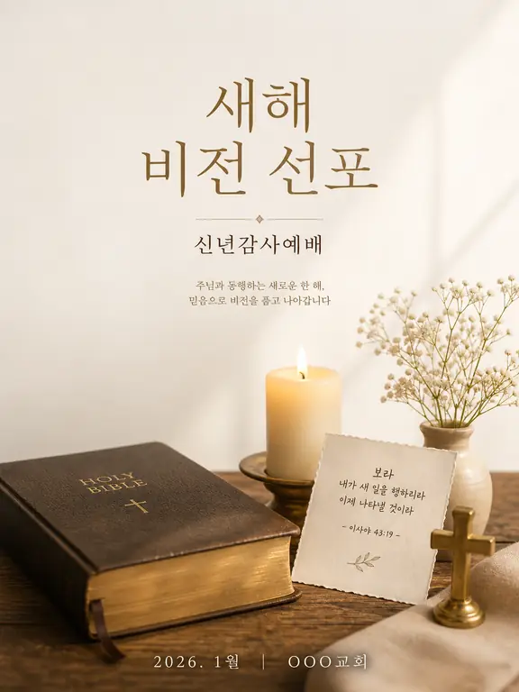 새해 비전 선포 포스터