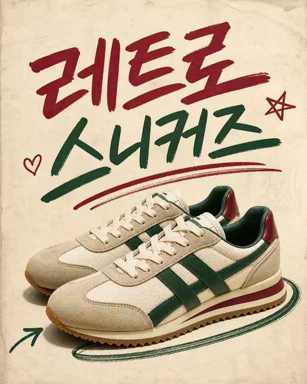 레트로 스니커즈 감성 포스터