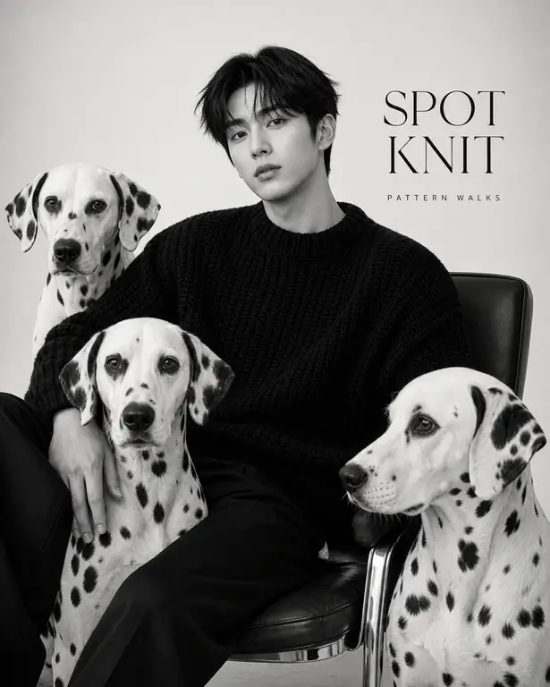 달마시안과 니트 화보