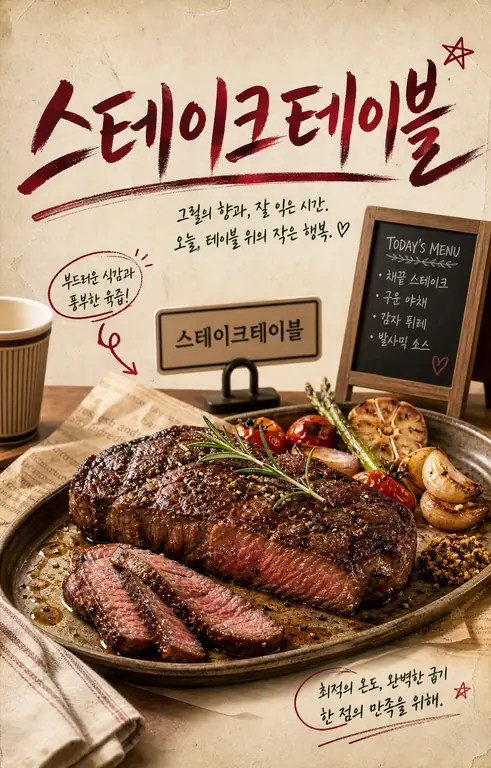 스테이크 테이블 포스터