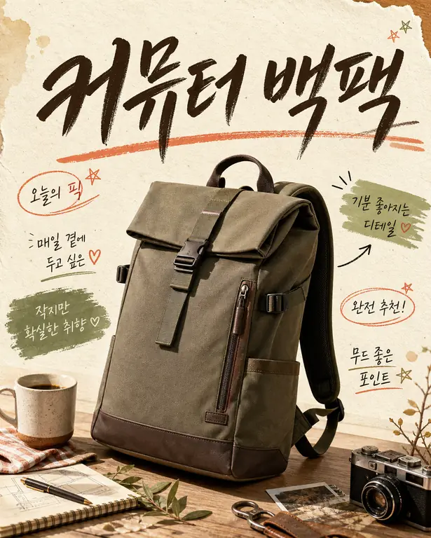 감성 커뮤터 백팩 포스터