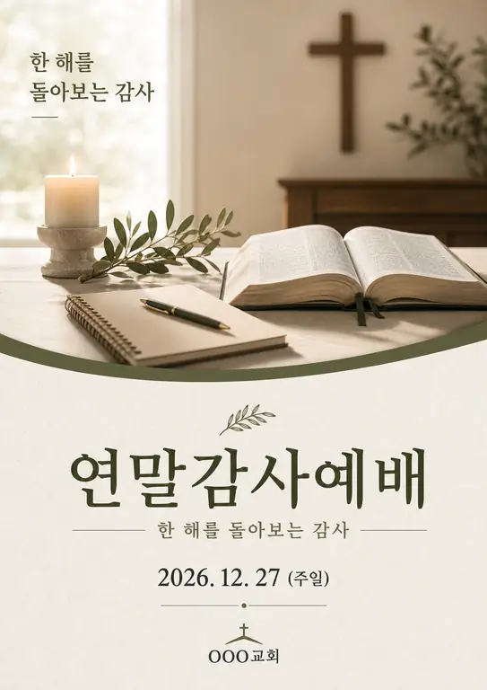 연말감사예배 포스터