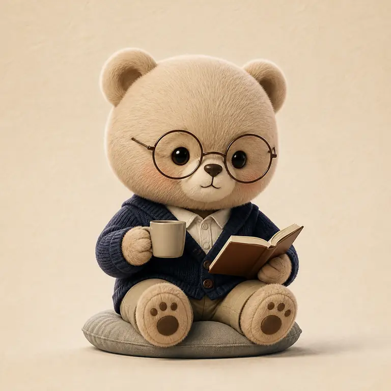 독서하는 곰돌이