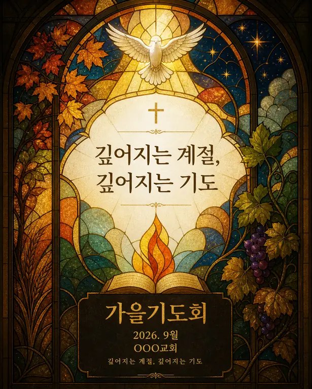 가을 기도회 스테인드글라스
