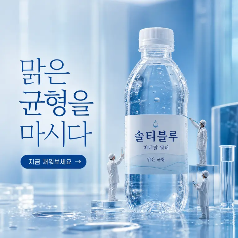 맑은 균형 미네랄 워터