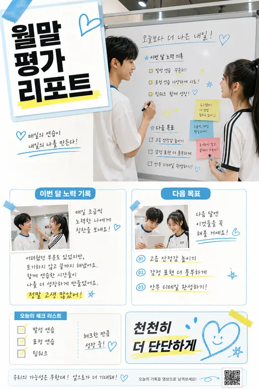 연습생 월간 성장 리포트
