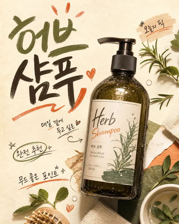 감각적인 허브 샴푸