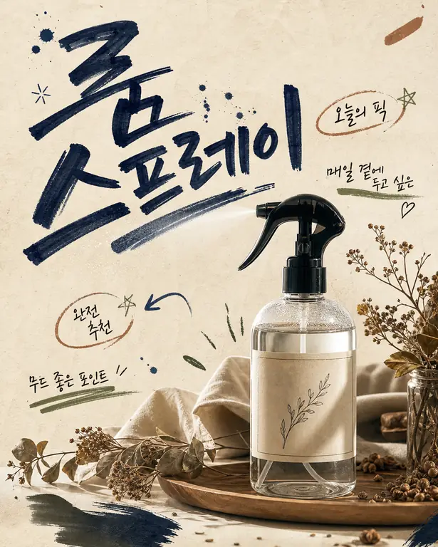 감각적인 룸 스프레이 포스터