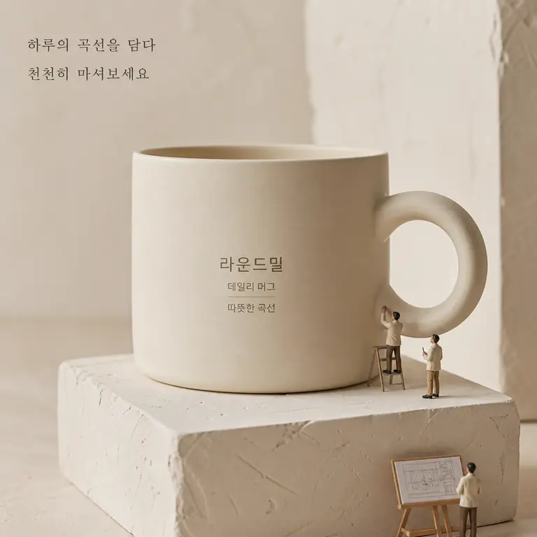 따뜻한 곡선 머그