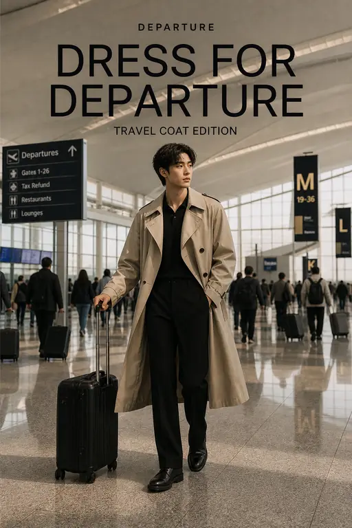공항 트렌치코트 화보