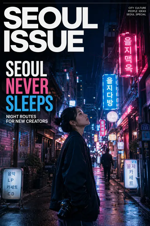 서울 야경 매거진 커버