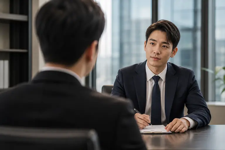 어깨 너머 비즈니스 대화