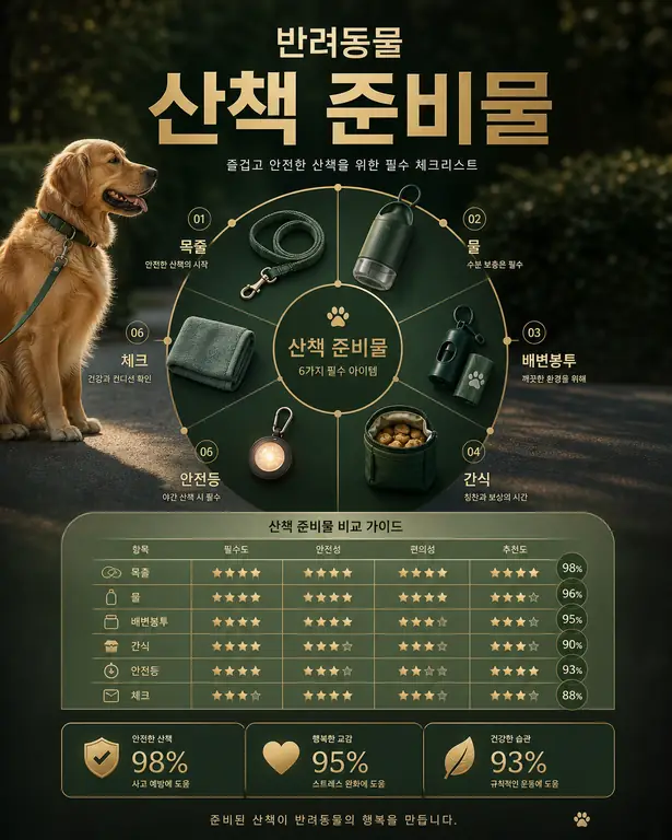 반려동물 산책 준비물