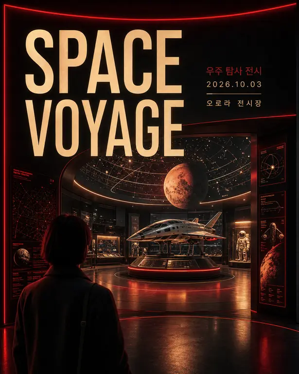 우주 탐사 전시 포스터