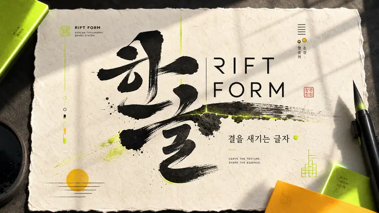RIFT FORM 한글 서예