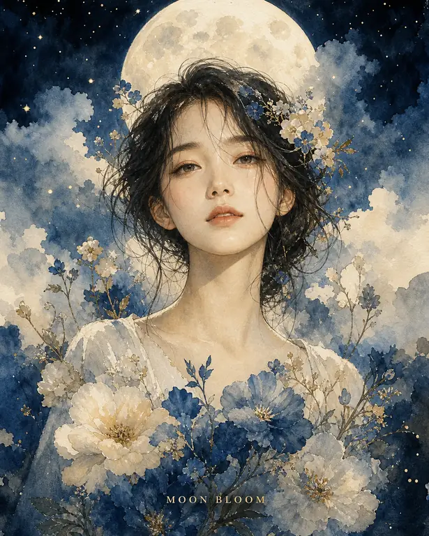 달빛 꽃 여인