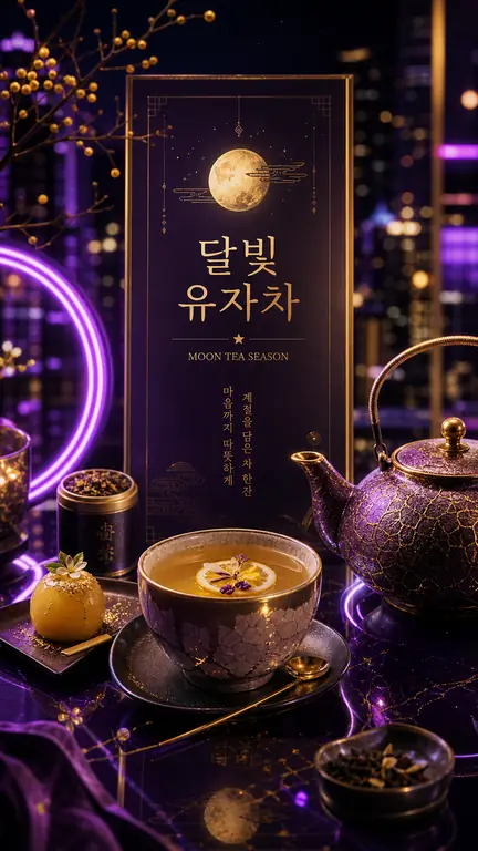 달빛 유자차 포스터