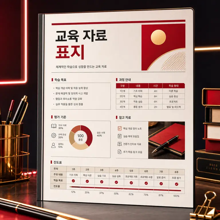 교육 자료 표지