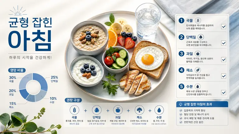 균형 잡힌 아침 식단