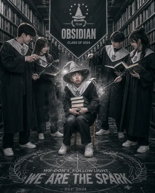 마법사 졸업 단체 사진