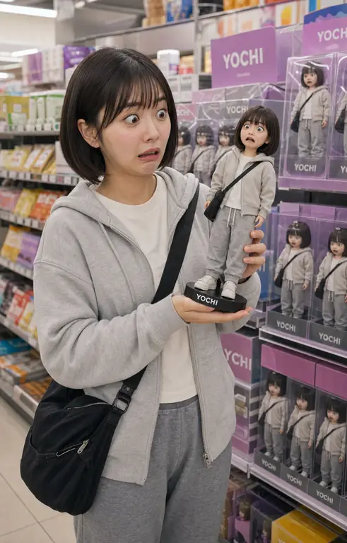 요치 피규어와 똑닮은 표정